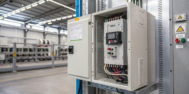 VFD Power Consumption Reduction A professional VFD Variable Frequency Drive in an industrial setting