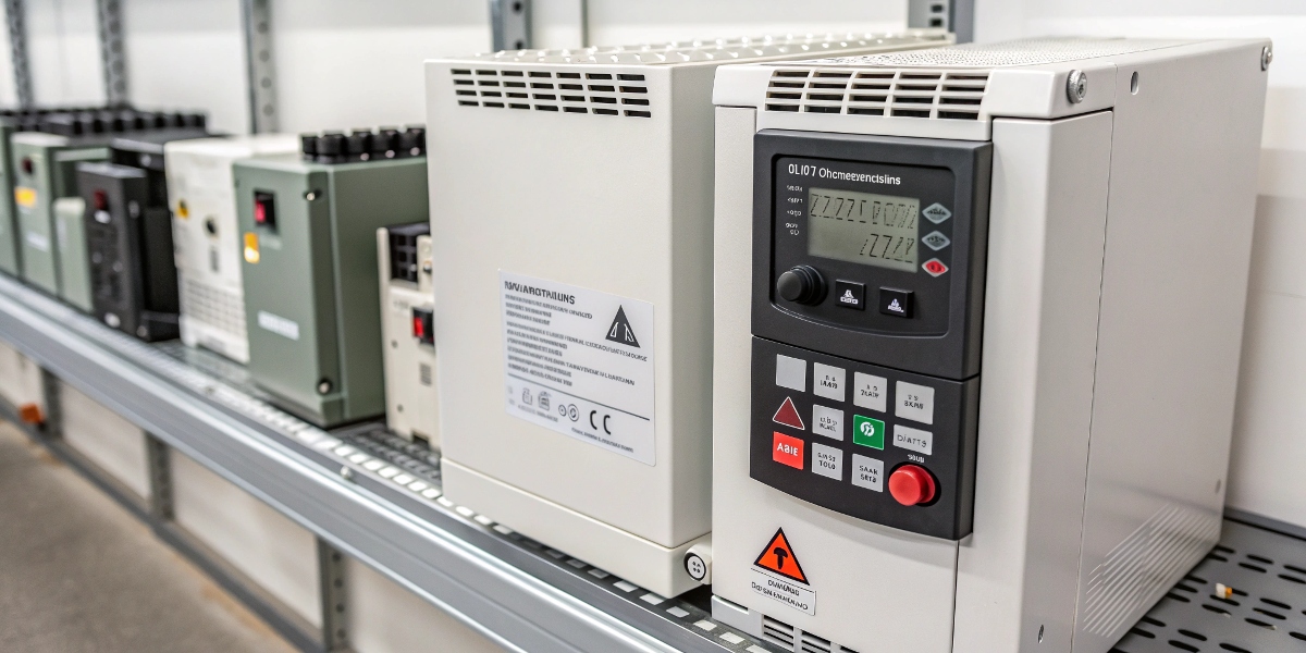What is a Variable Frequency Drive? A modern Variable Frequency Drive (VFD) unit with a digital display and control buttons